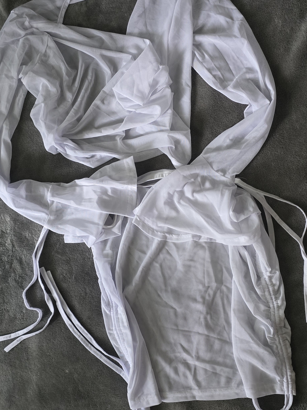 Women's White Sheer Wrap Cover-Up - Unbranded - Picture 4 of 6